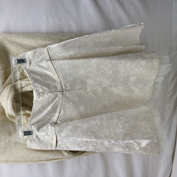 New Bonniejean cream with fur 2 pieces girl set size 8 - Picture 5 of 6